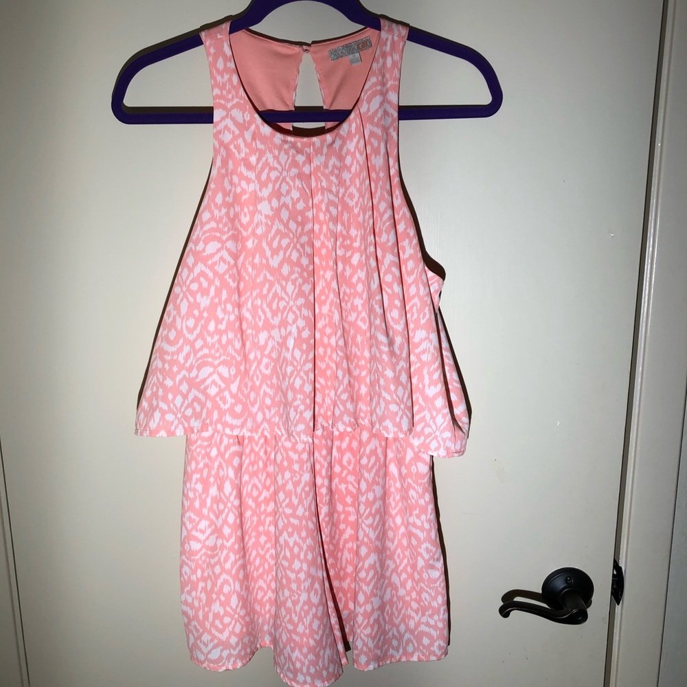 Pink & white Romper